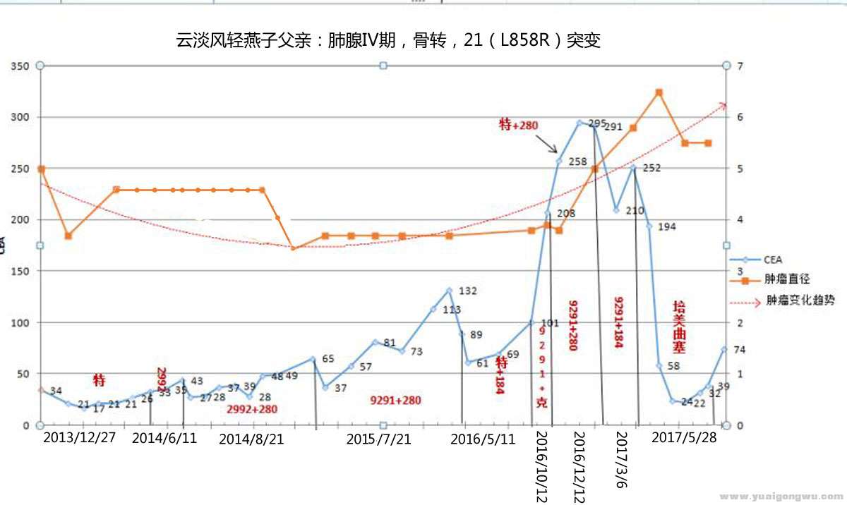 爸爸治疗CEA跟CT曲线图.jpg